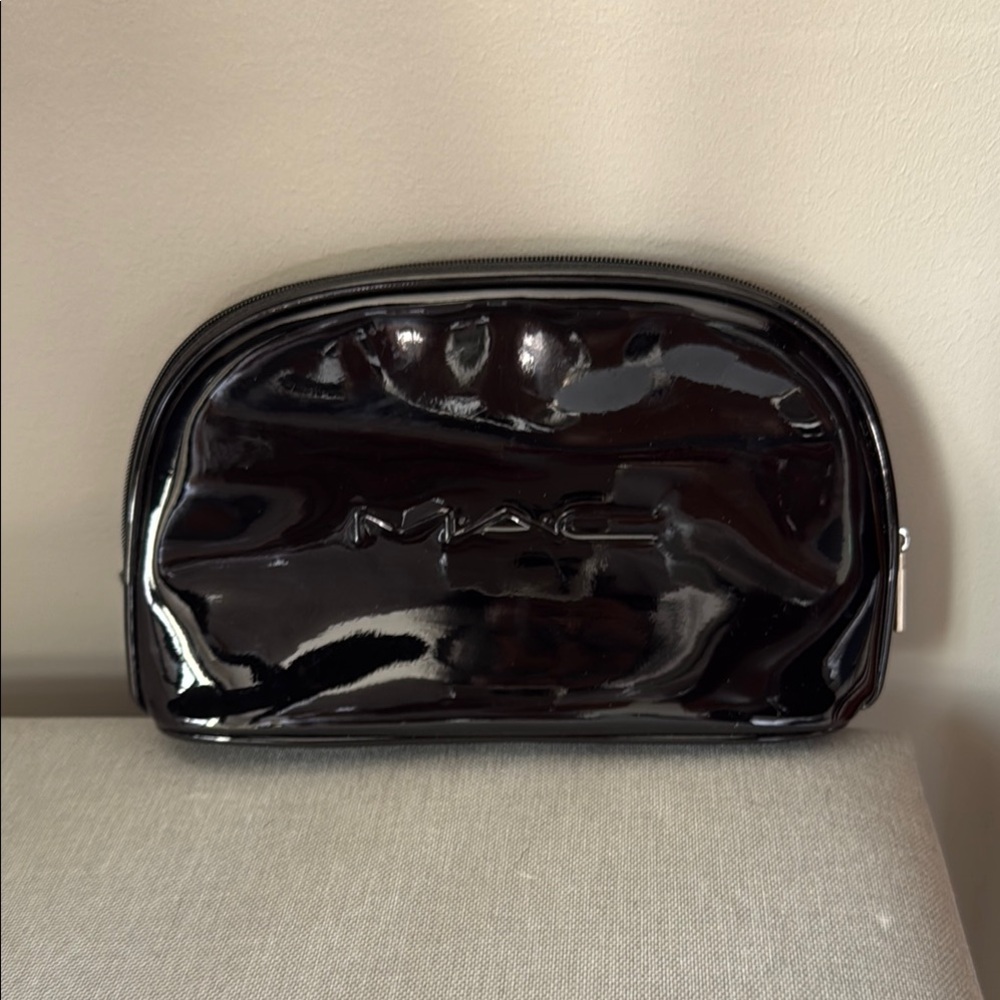 MAC Cosmetics Black Glossy Cosmetic Bag